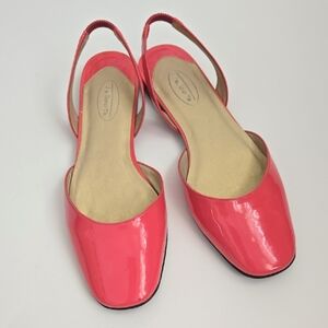 Vintage Talbots Pink Leather Slingback Sandals  Size 7 - New